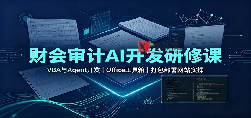 财会审计AI开发研修课:VBA与Agent开发,Office工具箱,打包部署网站实操-新发现资源网