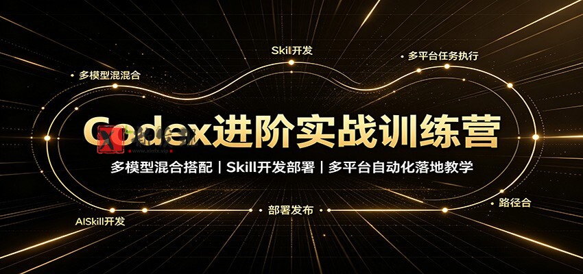 Codex进阶实战训练营:多模型混合搭配,Skill开发部署,多平台自动化落地教学-新发现资源网