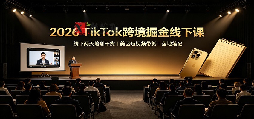 2026 TikTok跨境掘金线下课：线下两天培训干货，美区短视频带货落地笔记-新发现资源网