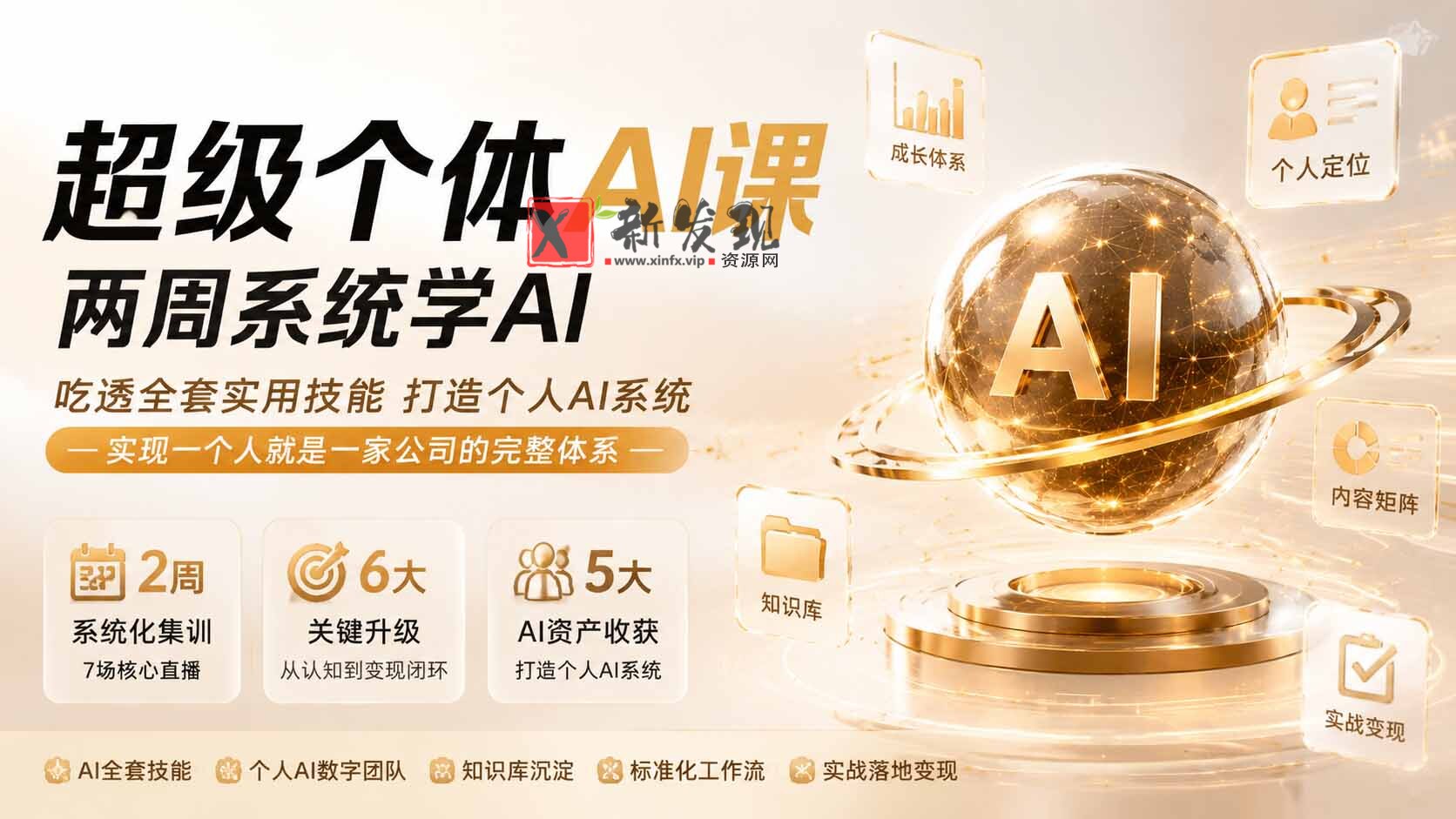 （20034期）超级个体AI课 两周系统学AI；吃透全套实用技能打造个人AI系统，实现一个人就是一家公司的完整体系(更新0823)-新发现资源网