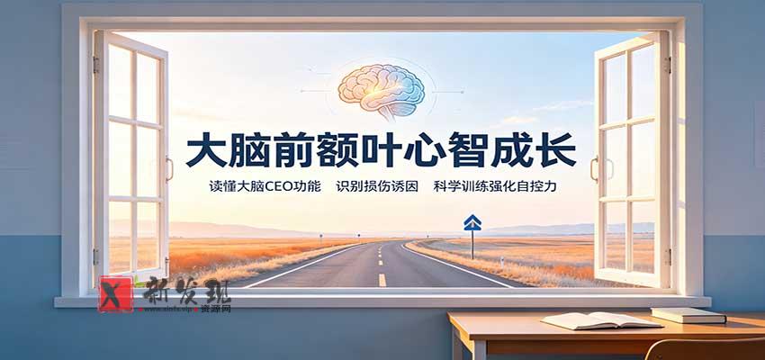 大脑前额叶心智成长：读懂大脑CEO功能，识别损伤诱因，科学训练强化自控力-新发现资源网