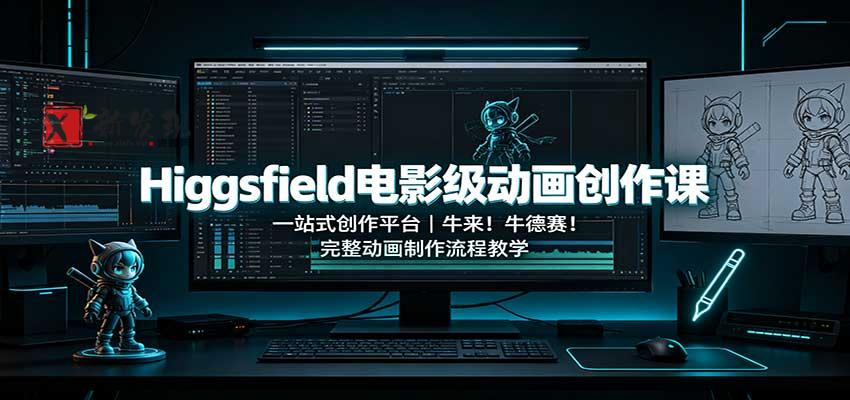 Higgsfield电影级动画创作课：一站式创作平台，牛来！牛德赛！完整动画制作流程教学-新发现资源网