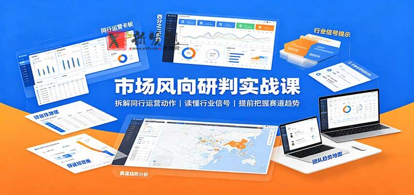 市场风向研判实战课：拆解同行运营动作，读懂行业信号，提前把握赛道趋势-新发现资源网