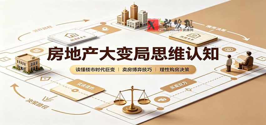 房地产大变局思维认知:读懂楼市时代巨变,卖房博弈技巧,理性购房决策-新发现资源网