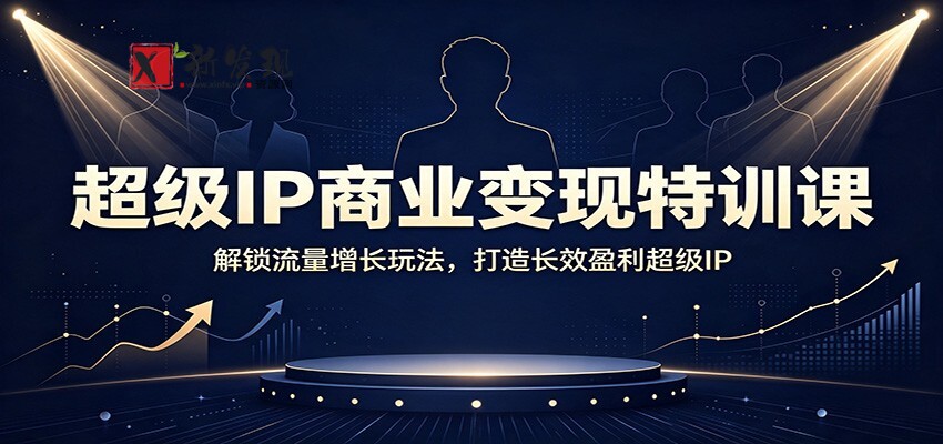 超级IP商业变现特训课：解锁流量增长玩法，打造长效盈利超级IP-新发现资源网