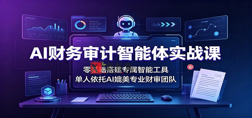 AI财务审计智能体实战课：零基础搭建专属智能工具，单人依托AI媲美专业财审团队