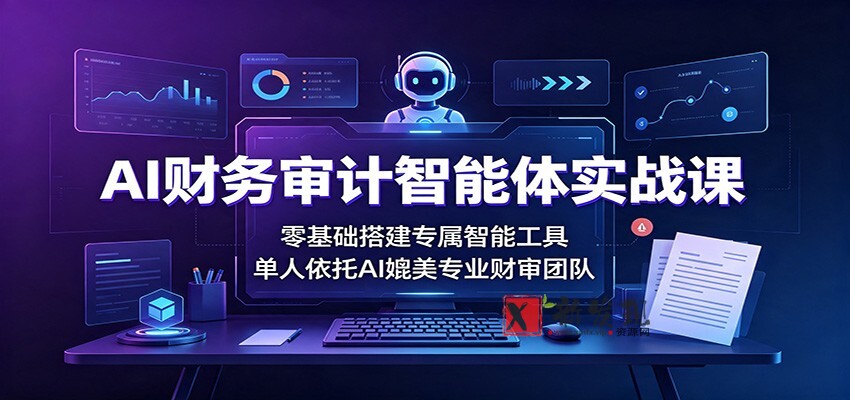AI财务审计智能体实战课：零基础搭建专属智能工具，单人依托AI媲美专业财审团队-新发现资源网