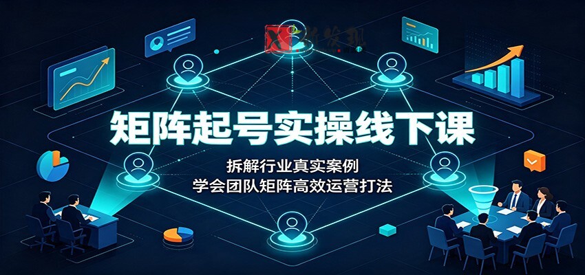 矩阵起号实操线下课:拆解行业真实案例,学会团队矩阵高效运营打法-新发现资源网