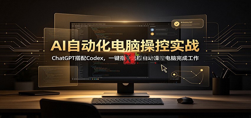 AI自动化电脑操控实战：ChatGPT搭配Codex，一键指令远程自动操控电脑完成工作-新发现资源网