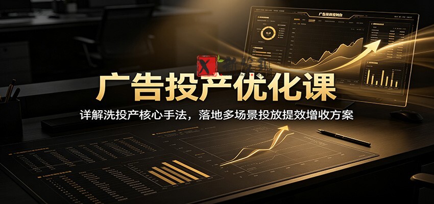 广告投产优化课：详解洗投产核心手法，落地多场景投放提效增收方案