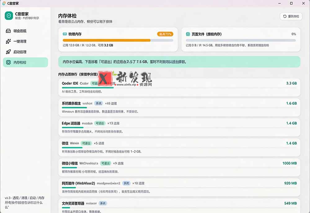 （19750期）Windows 超轻量的C盘管家！超级有特点，支持磁盘分析及清理提醒，2M大小体积，完全免费 C盘管家