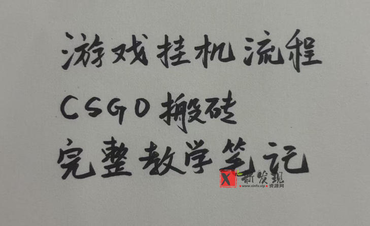 游戏挂G全流程笔记分享，CSGO游戏搬砖，小白看了当天学会见收益