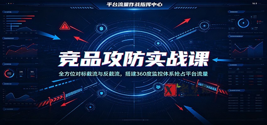 竞品攻防实战课：全方位对标截流与反截流，搭建360度监控体系抢占平台流量