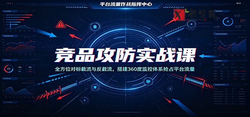 竞品攻防实战课：全方位对标截流与反截流，搭建360度监控体系抢占平台流量-新发现资源网