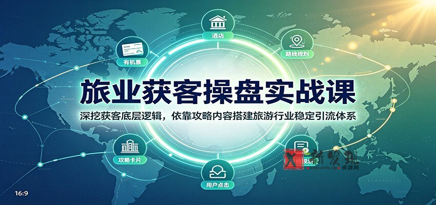旅业获客操盘实战课：深挖获客底层逻辑，依靠攻略内容搭建旅游行业稳定引流体系