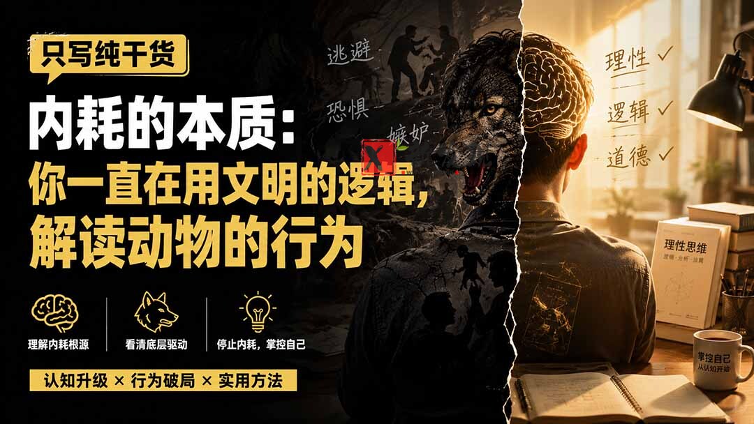 （19849期）付费文章：只写纯干货-内耗的本质：你一直在用文明的逻辑，解读动物的行为-新发现资源网