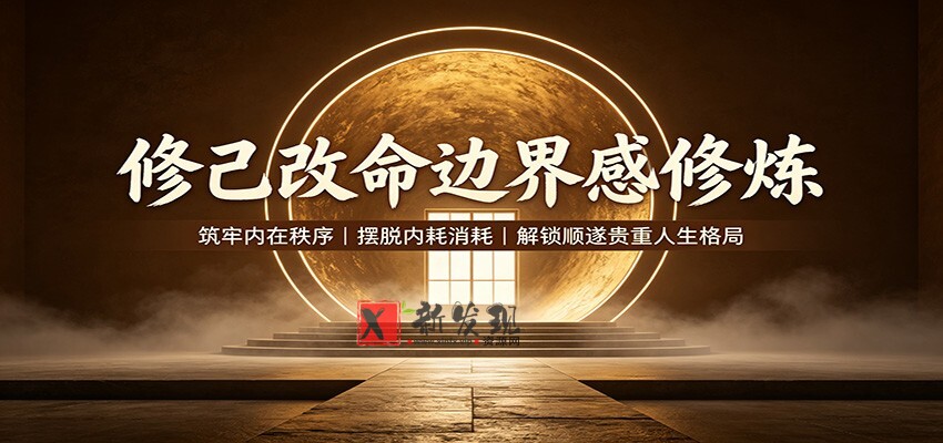 修己改命边界感修炼：筑牢内在秩序，摆脱内耗消耗，解锁顺遂贵重人生格局