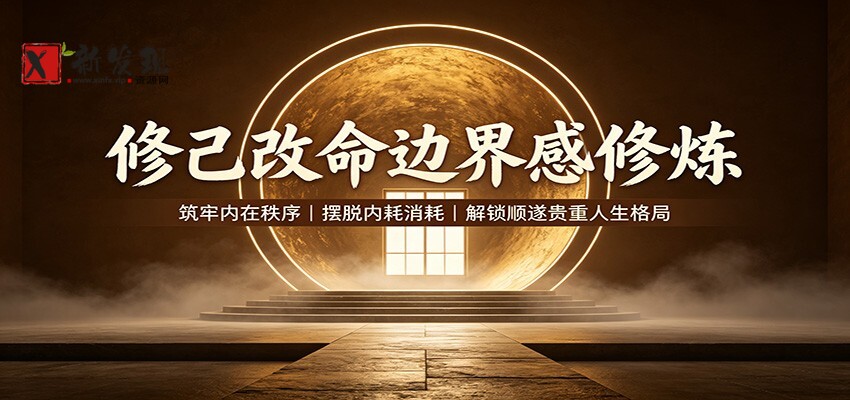 修己改命边界感修炼：筑牢内在秩序，摆脱内耗消耗，解锁顺遂贵重人生格局-新发现资源网