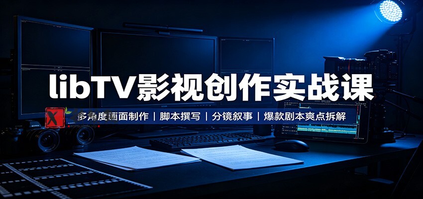libTV影视创作实战课：多角度画面制作，脚本撰写，分镜叙事，爆款剧本爽点拆解-新发现资源网