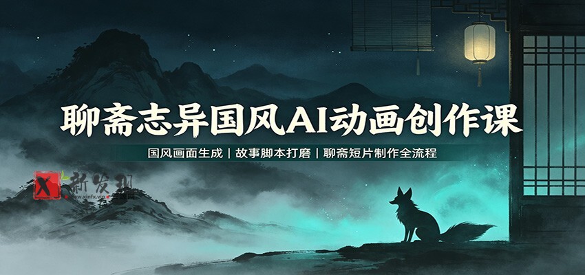 聊斋志异国风AI动画创作课：国风画面生成，故事脚本打磨，聊斋短片制作全流程-新发现资源网