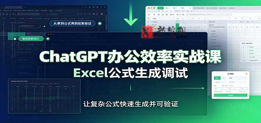 ChatGPT办公效率实战课：提示词技巧，Excel公式生成调试，文档编写教程-新发现资源网