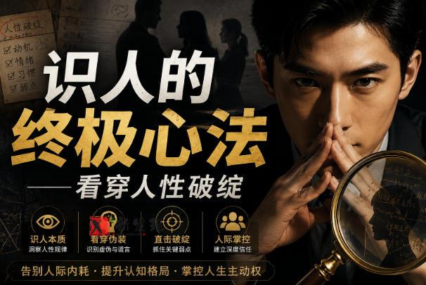 付费文章：识人的终极心法——看穿人性破绽-新发现资源网