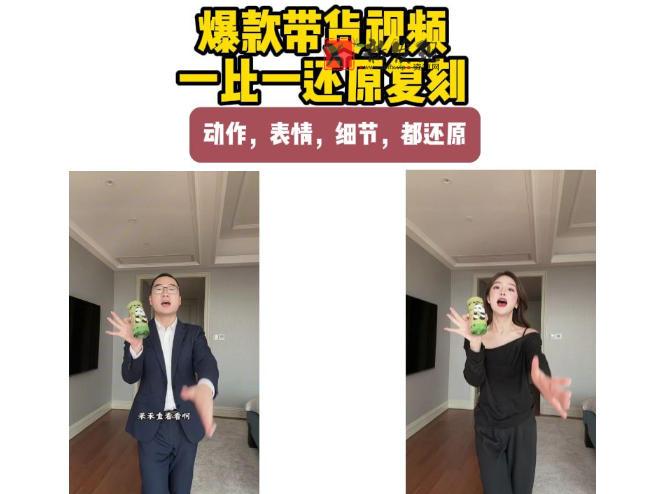 AI带货视频复刻，一比一还原加二创，动作，表情，细节，都还原，新手也能直接套用-新发现资源网