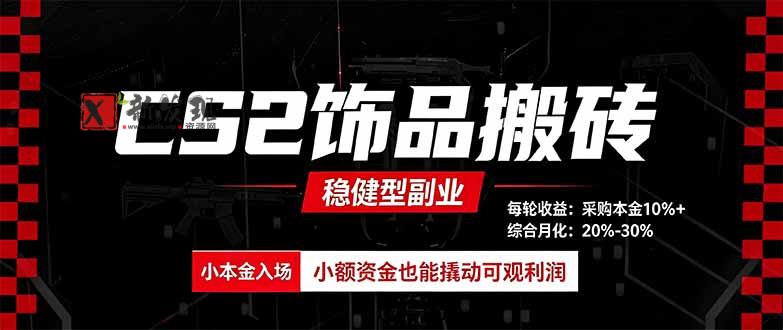 (20402期)CS2饰品搬砖,每轮收益为采购本金的10%+,综合月化为20-30%,稳健型副业-新发现资源网