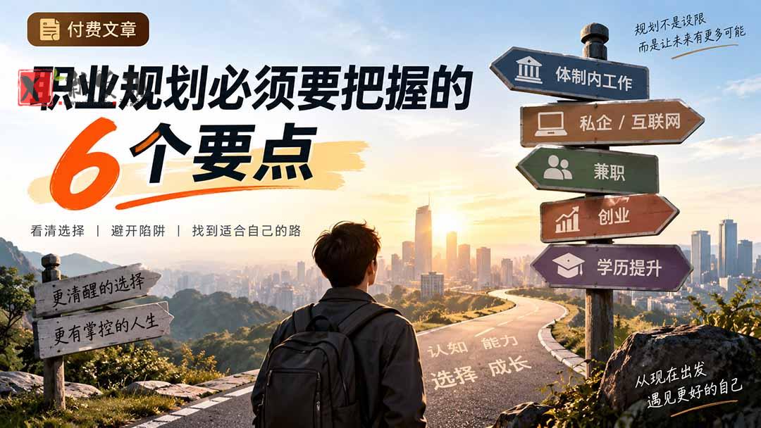 （20422期）付费文章：职业规划必须要把握的6个要点-新发现资源网