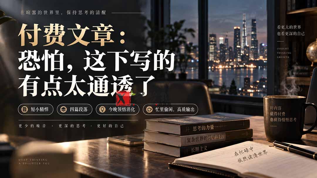 (20317期)灏泽付费文章:恐怕,这下写的有点太通透了-新发现资源网