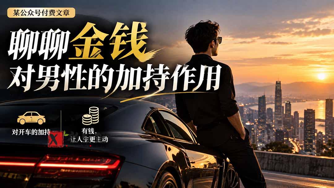 （20627期）【无水印】某公众号付费文章：聊聊金钱对男性的加持作用-新发现资源网