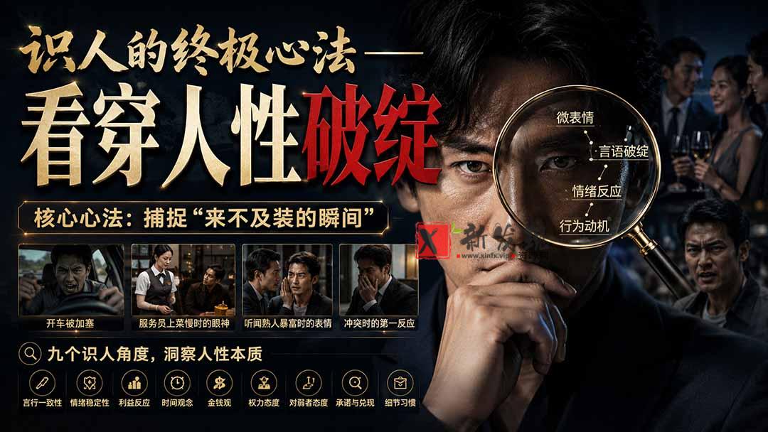 （20300期）付费文章：识人的终极心法——看穿人性破绽-新发现资源网