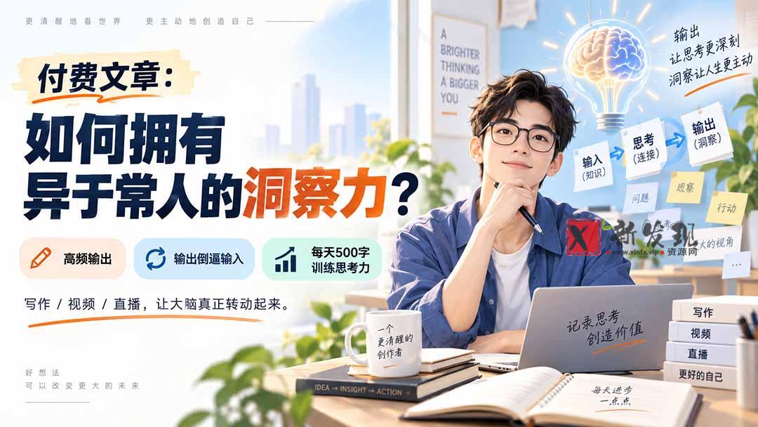 (20558期)付费文章:如何拥有异于常人的洞察力?-新发现资源网