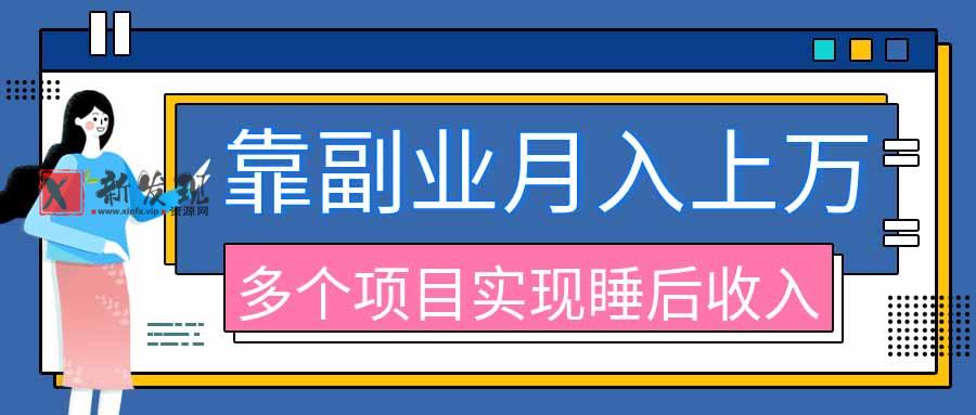 (20301期)2026年多个真实副业项目,带你搭被动收入管道(淘宝无人直播、海外TK拉新、最新最全代运营、公众号陪跑和去水印小…-新发现资源网