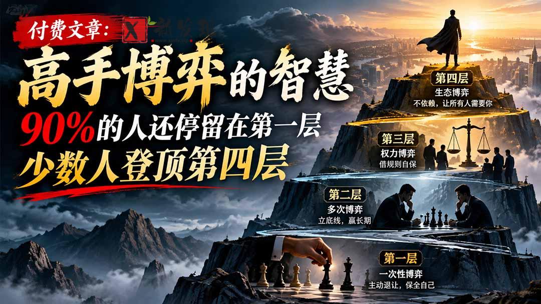 （20628期）【无水印】付费文章：高手博弈的智慧，90%的人还停留在第一层，少数人登顶第四层-新发现资源网
