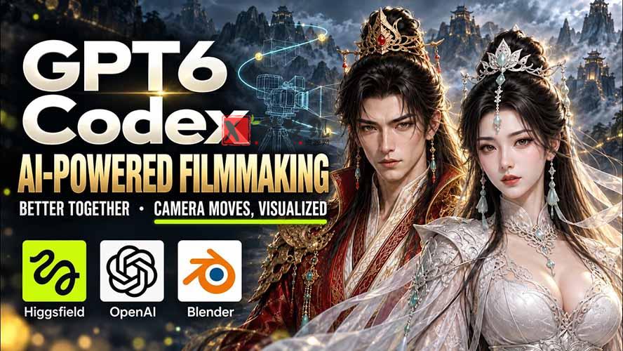（20561期）GPT-6 Astra×Codex高智能制作视频！联手Higgsfield，运镜可视化实战-新发现资源网