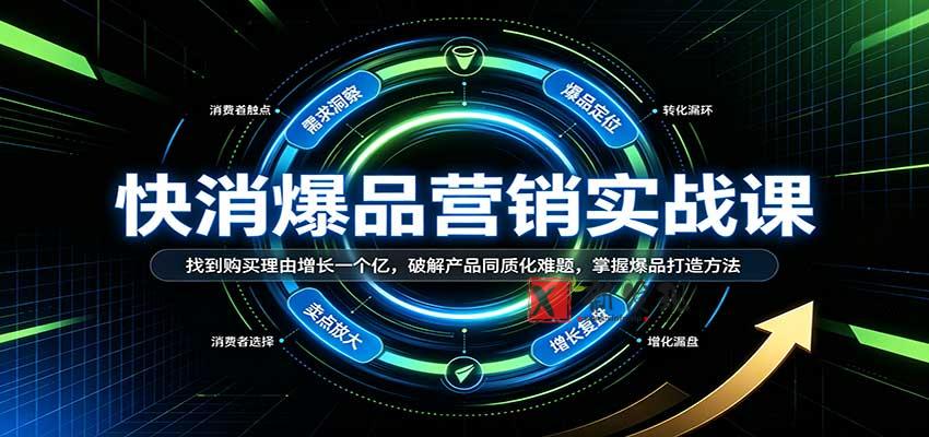 快消爆品营销实战课:找到购买理由增长一个亿,破解产品同质化难题,掌握爆品打造方法-新发现资源网