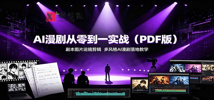AI漫剧从零到一实战（PDF版）：剧本图片运镜剪辑，多风格AI漫剧落地教学-新发现资源网