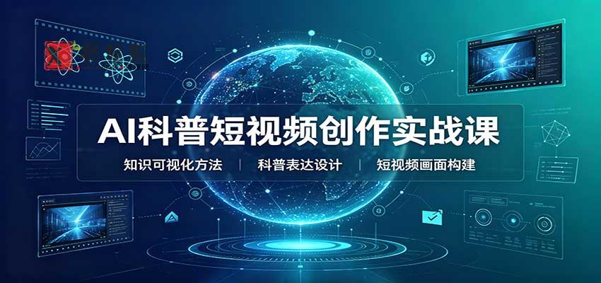 AI科普短视频创作实战课：配套要点文档，文案与视频提示词模板教学-新发现资源网