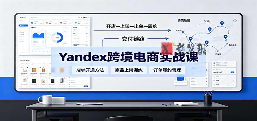 yandex跨境电商实战课：平台入门、开店、物流、选品上架与定价全流程-新发现资源网