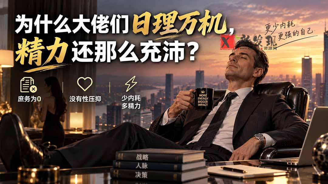 （20244期）付费文章：为什么大佬们日理万机，精力还那么充沛？-新发现资源网