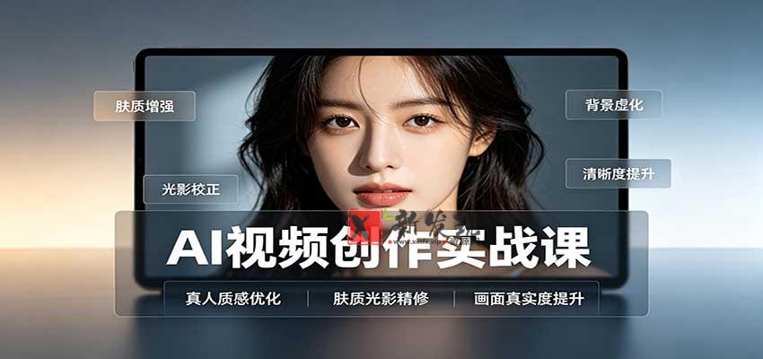 AI视频创作实战课：人物面部情绪调试，真人质感优化，提示词模板与变现方向-新发现资源网