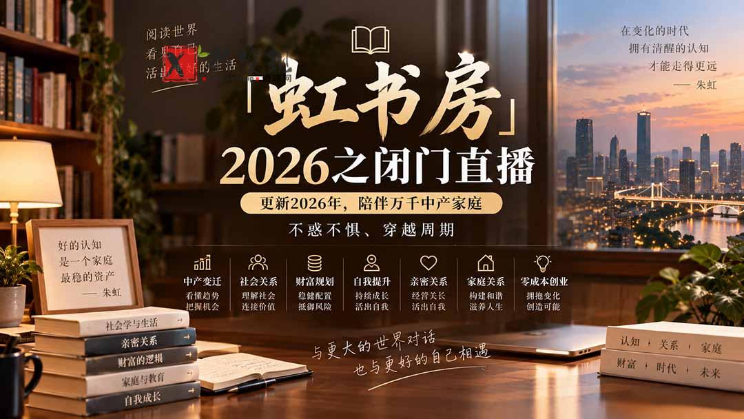（20448期）「虹书房」2026之闭门直播-更新2026年8月，陪伴万千中产家庭，不惑不惧、穿越周期-新发现资源网