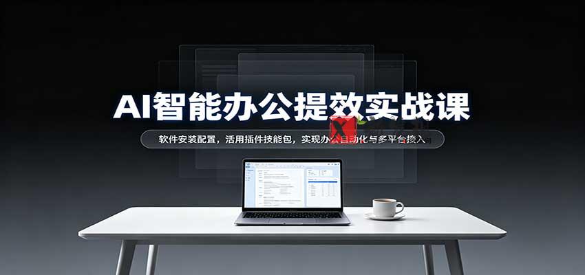 AI智能办公提效实战课:软件安装配置,活用插件技能包,实现办公自动化与多平台接入-新发现资源网