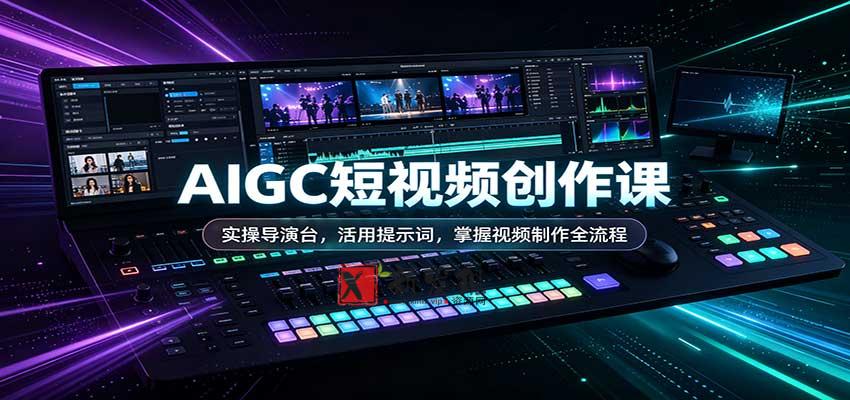 AIGC短视频创作课:实操导演台,活用提示词,掌握视频制作全流程-新发现资源网
