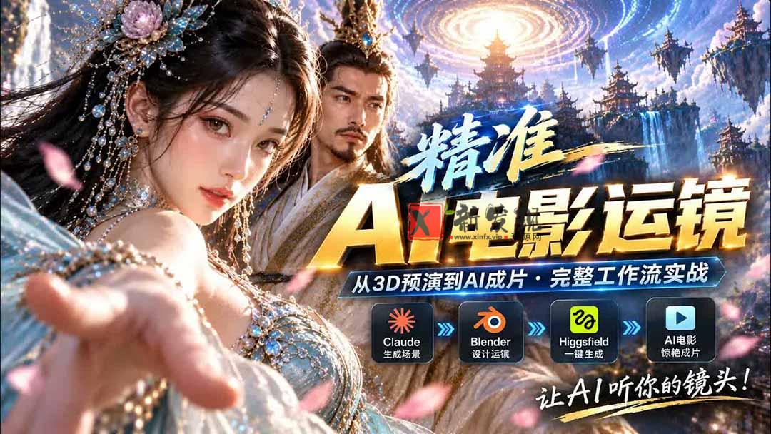 （20503期）AI录像到底能精准运镜了！Claude + Blender + Higgsfield 无偿插件实测-新发现资源网