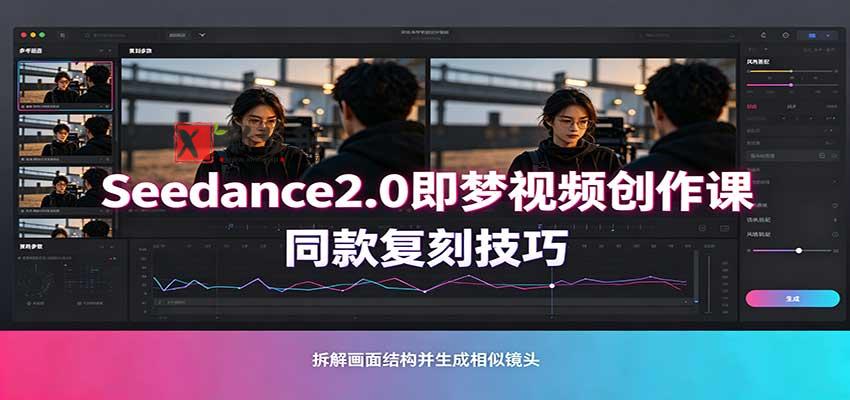 Seedance2.0即梦视频创作课：剧本式视频制作，同款复刻技巧，多行业案例落地教学-新发现资源网