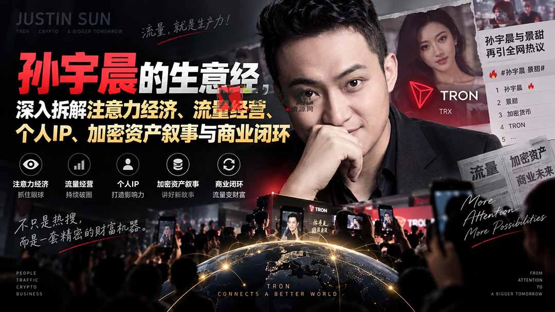（20290期）某星球精华文章——孙宇晨的生意经，深入拆解注意力经济、流量经营、个人IP、加密资产叙事与商业闭环-新发现资源网