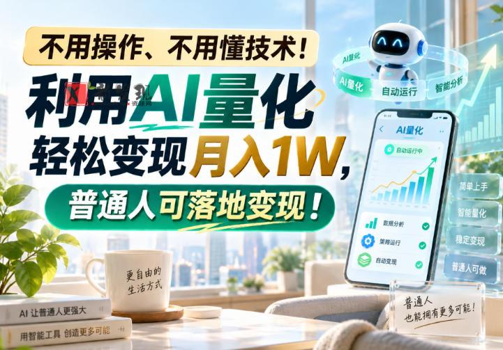 (20429期)利用AI量化轻松变现月入1W,普通人可落地变现,不用操作、不用懂技术!-新发现资源网