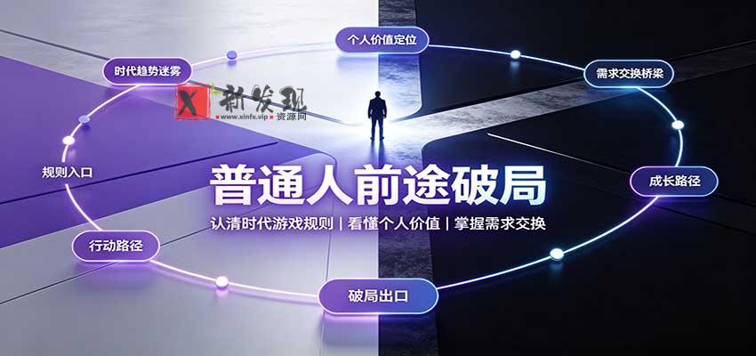 普通人前途破局:认清时代游戏规则,掌握需求交换,看懂个人价值!-新发现资源网
